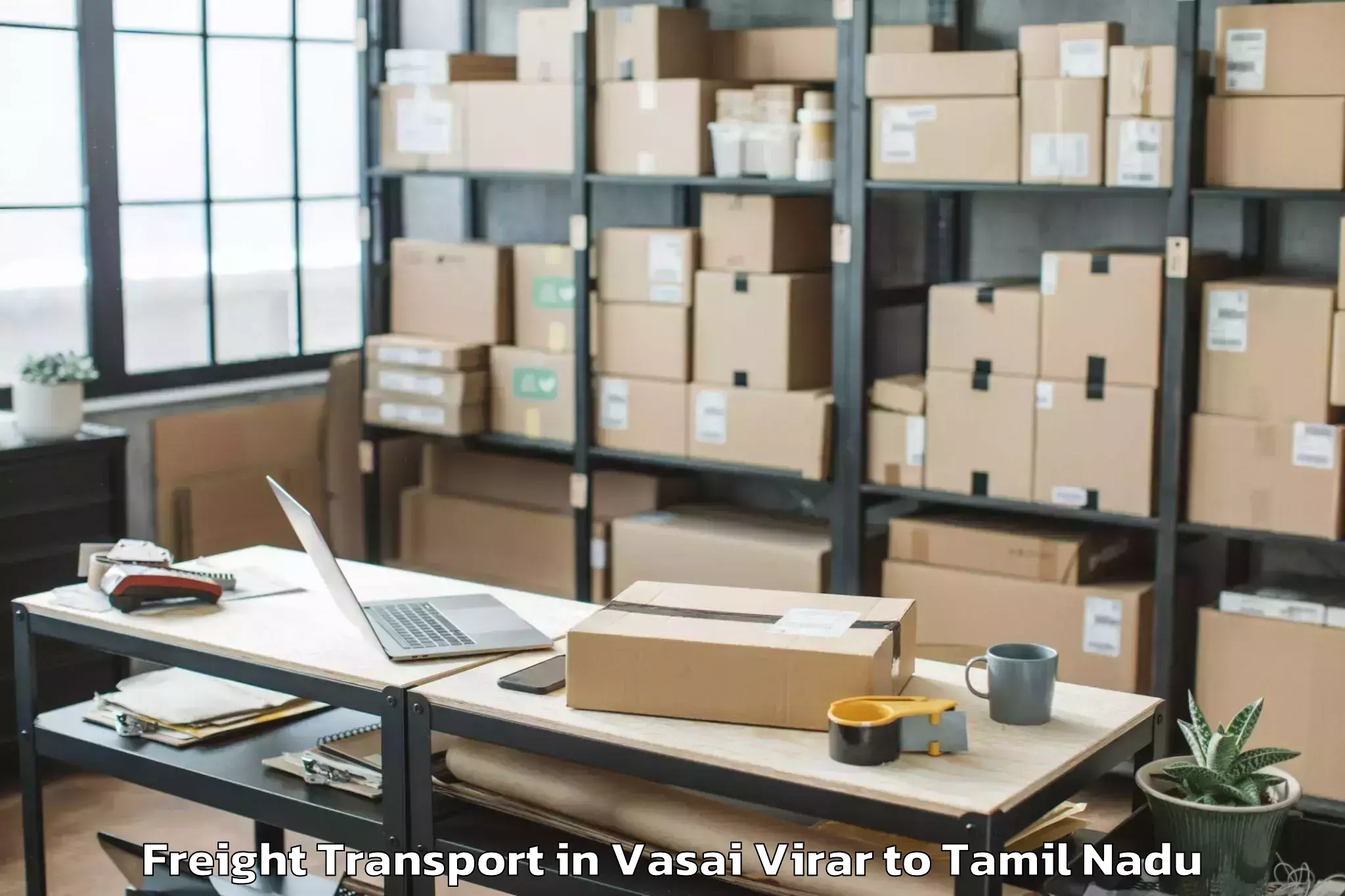 Top Vasai Virar to Ambattur Industrial Estate Freight Transport Available